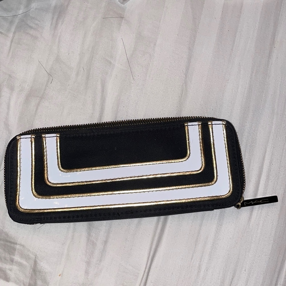 Mac cosmetics makeup brush pouch pencils